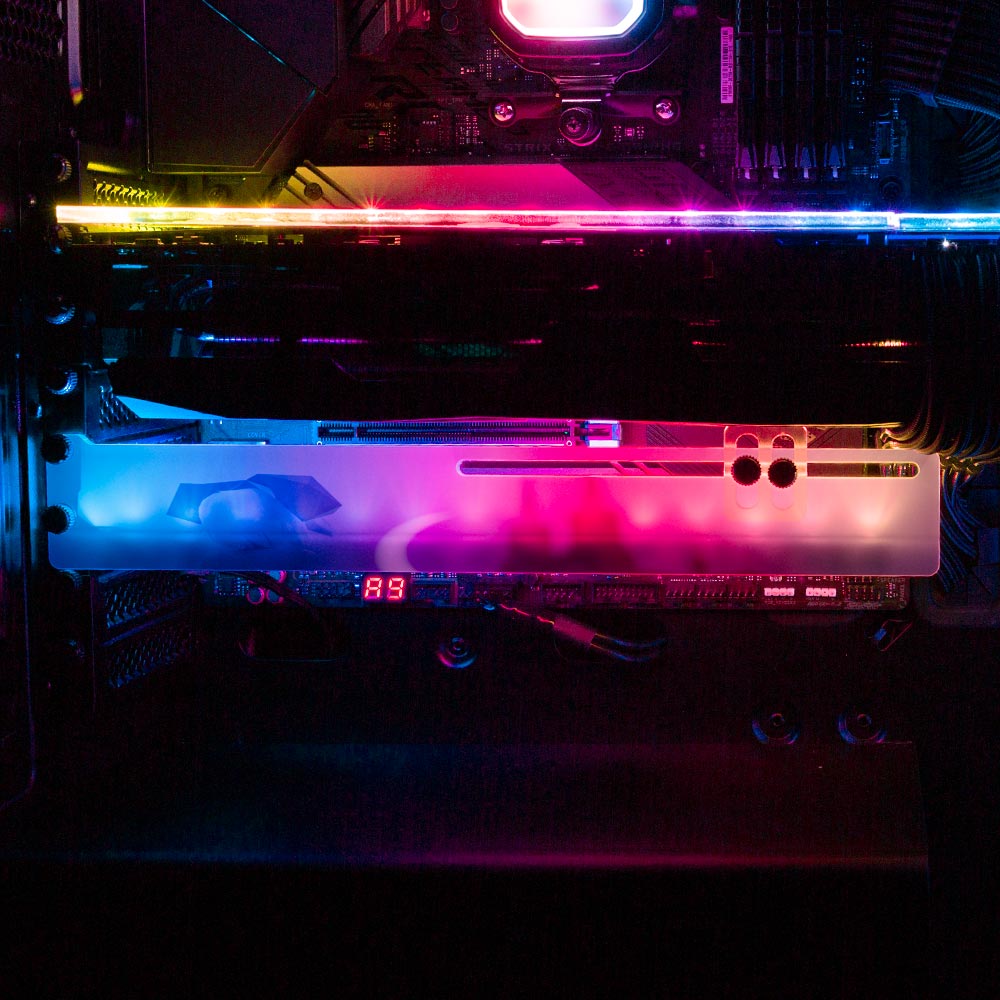 The Cathedral RGB GPU Support Bracket - Ghost Data - V1Tech