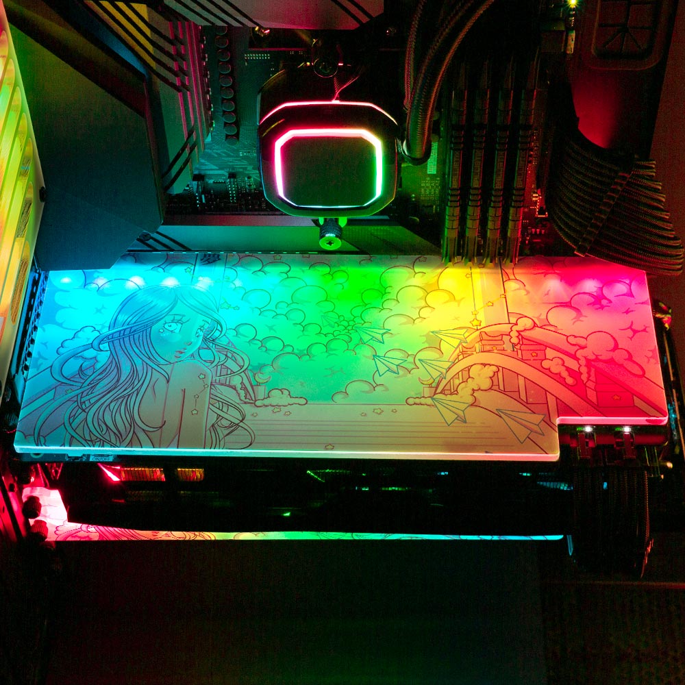 The Crescent Gate RGB GPU Backplate - Piumeli - V1Tech
