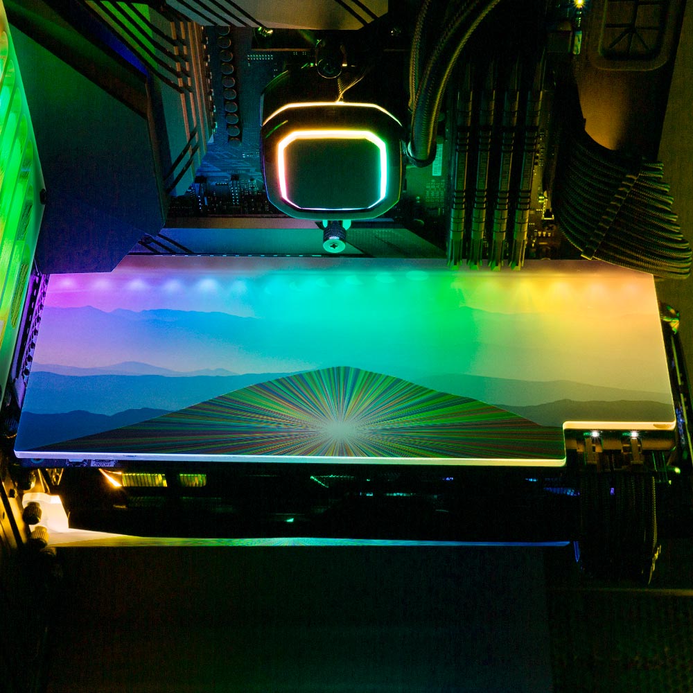 The Holy Mountain RGB GPU Backplate - Cajuca Art - V1Tech