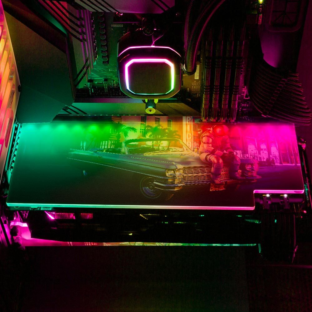 The Night Rider RGB GPU Backplate - Seamless - V1Tech