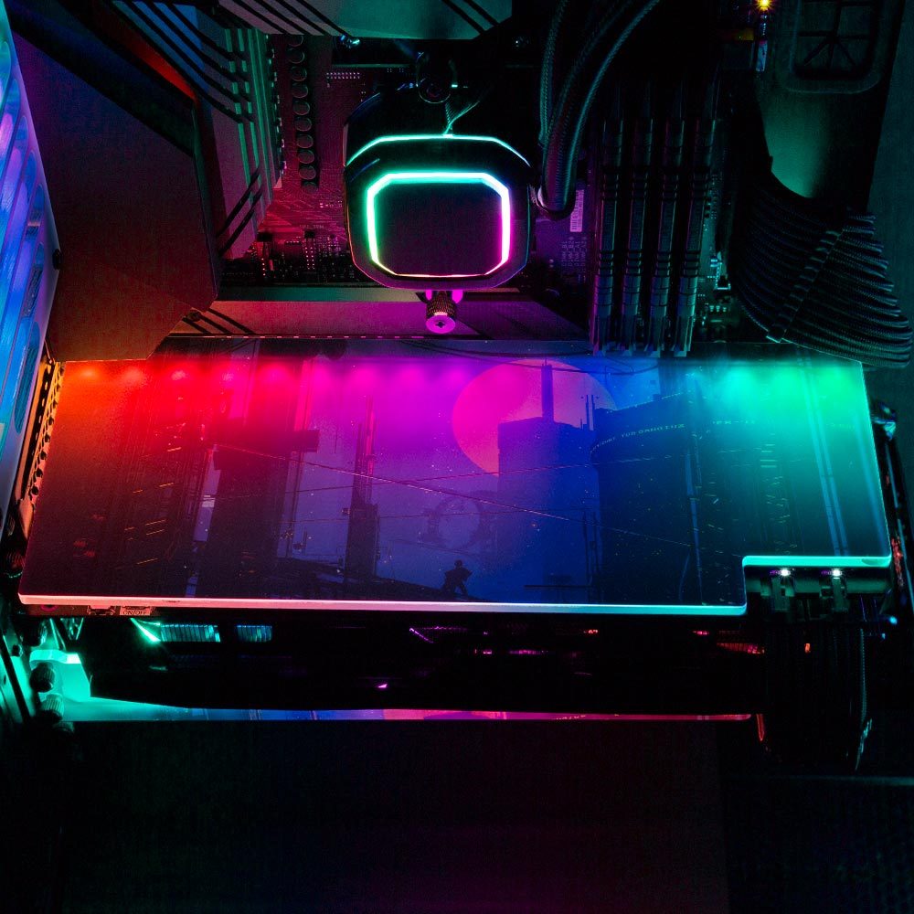 The Orange Moon RGB GPU Backplate - Dan Giuz - V1Tech