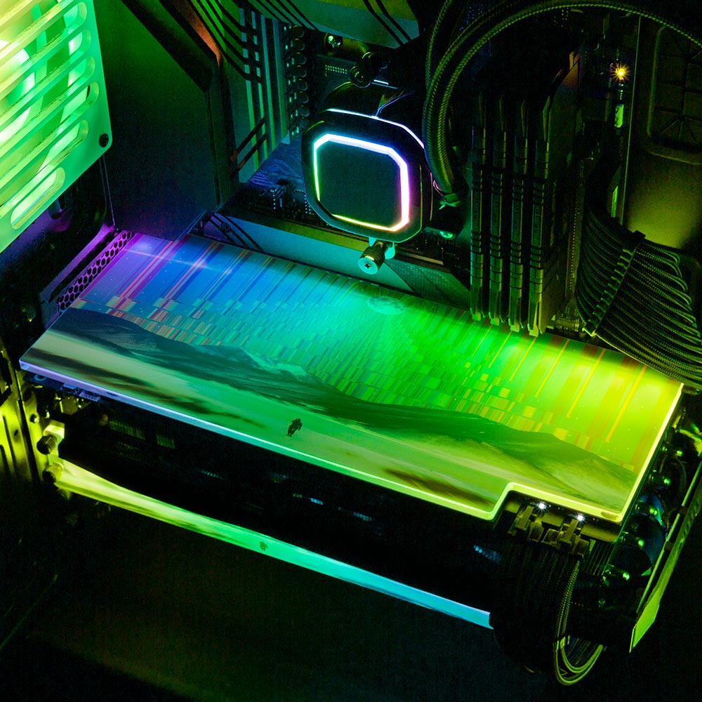 The Ultimate Experience RGB GPU Backplate - Cajuca Art - V1Tech