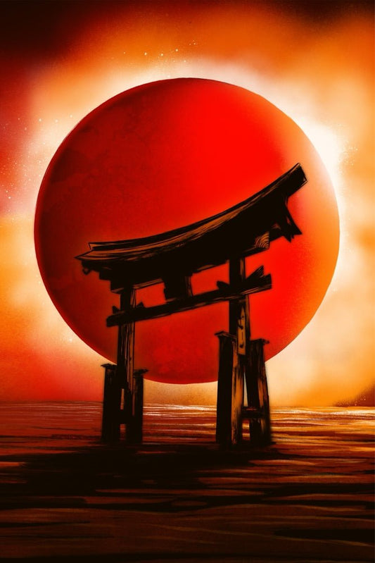 Torii Gate Under the Sun Plexi Glass Wall Art - Ddjvigo - V1Tech
