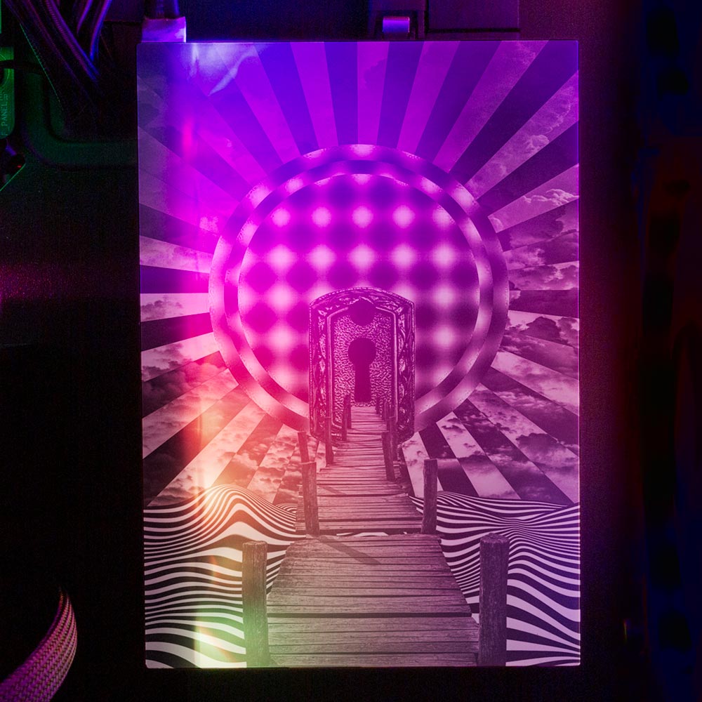 Unlock Your Mind RGB HDD Cover Vertical - Tankuss - V1Tech