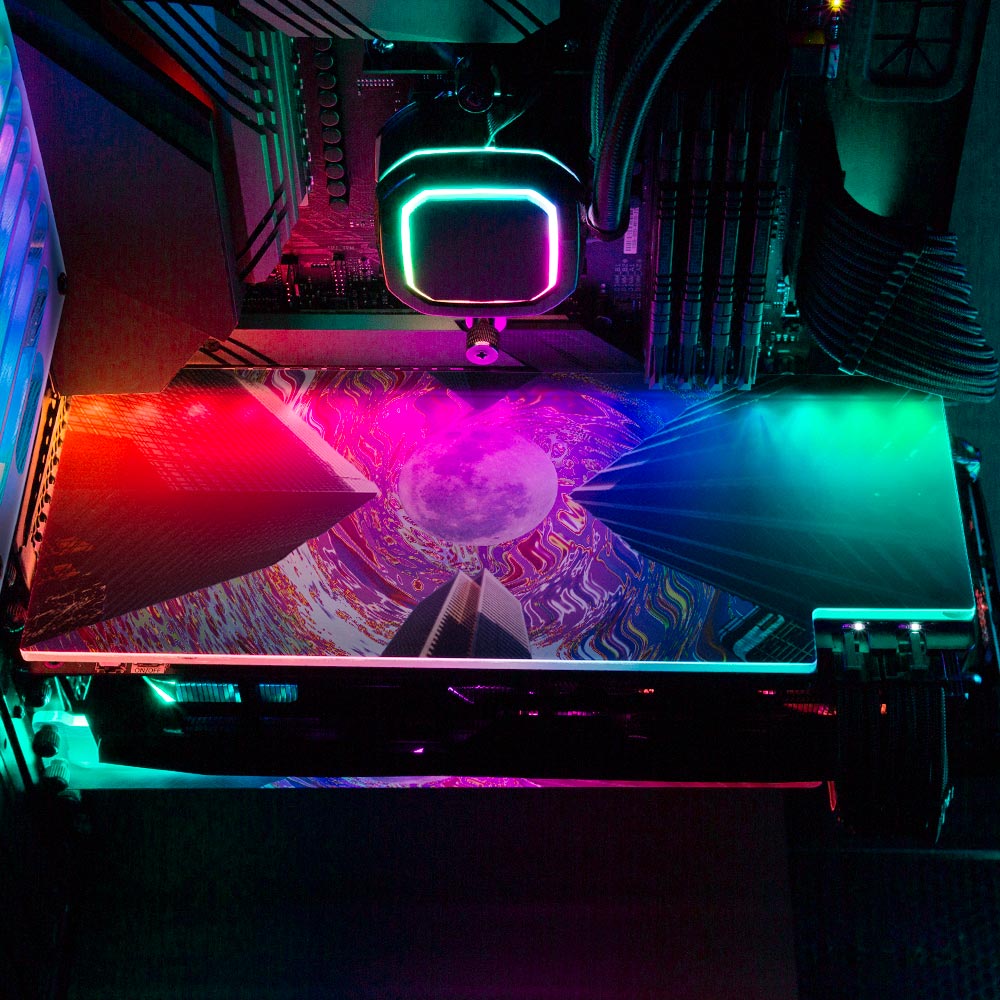 Urbe RGB GPU Backplate - Cajuca Art - V1Tech