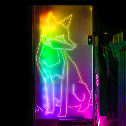 V2 Neon Fox RGB PSU Shroud Cover - Donnie Art - V1Tech