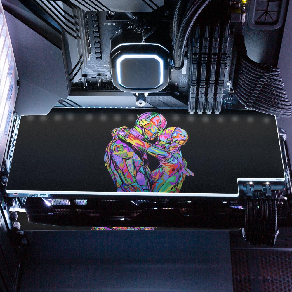 Valentines Robots RGB GPU Backplate - Technodrome1 - V1Tech