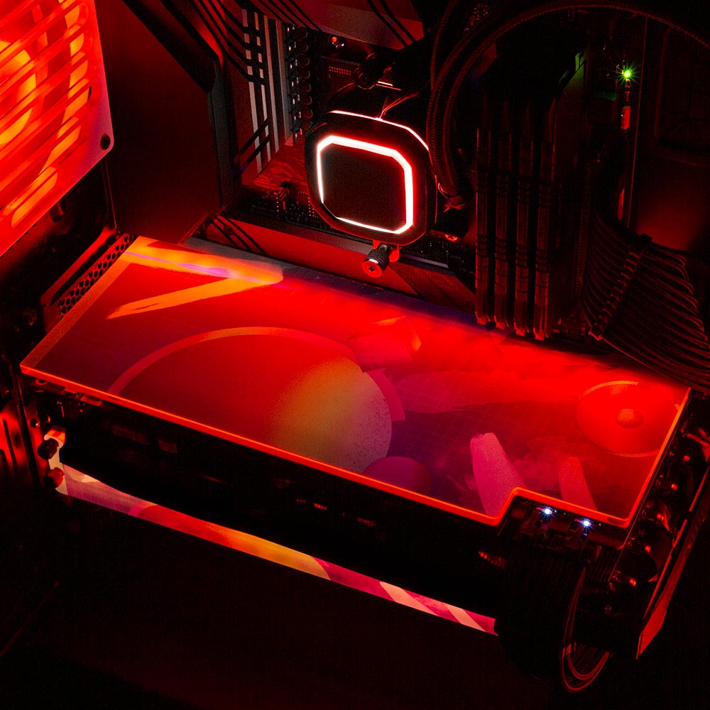 Vaporswavey RGB GPU Backplate - Devil May Create - V1Tech