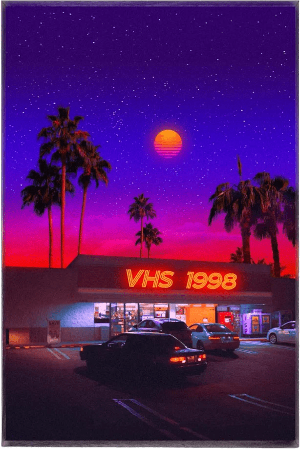 VHS 1998 Plexi Glass Desk Art - Yagedan - V1Tech