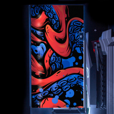 Violent Sea Creature Lian Li O11 and Dynamic and XL Rear Panel Plate Cover with ARGB LED Lighting