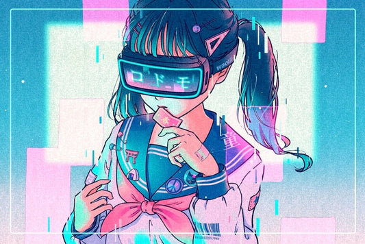 VR Goggles Girl Plexi Glass Wall Art - Wacca - V1Tech