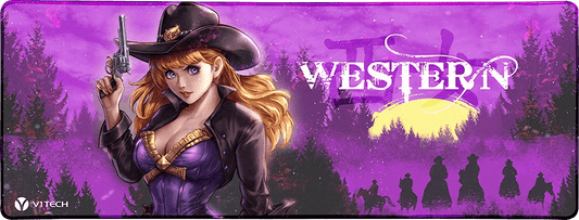Western Girl Large Mouse Pad - Dominic Glover - V1 Tech