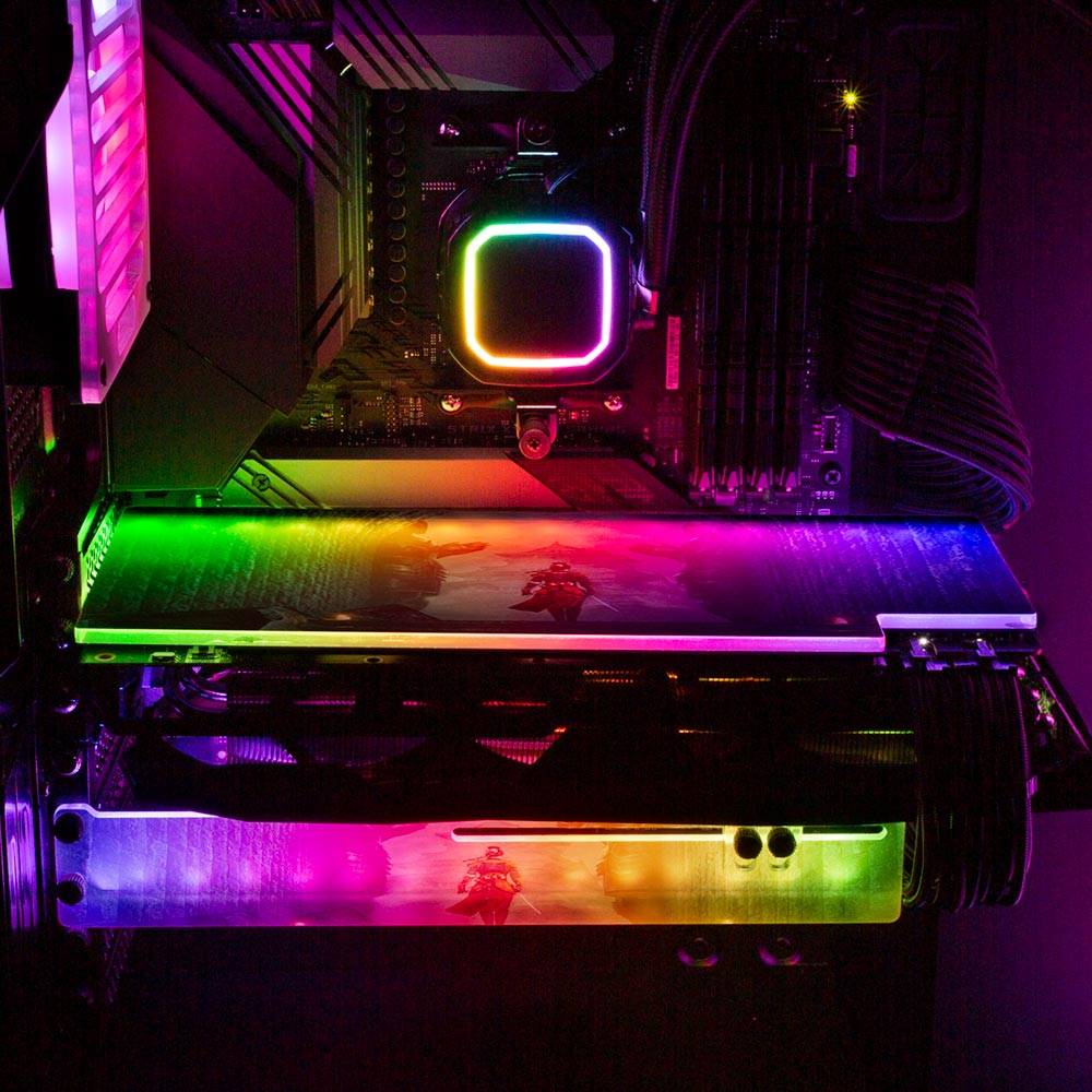 We've Been Surrounded RGB GPU Support Bracket - Itwasleo - V1Tech