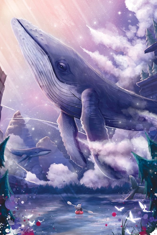 Whales in the Clouds Plexi Glass Wall Art - Ruby Art - V1Tech