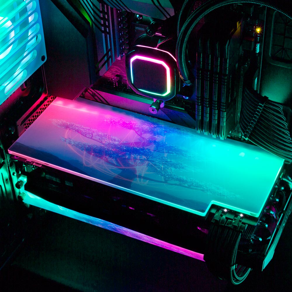 White Light RGB GPU Backplate - Itwasleo - V1Tech