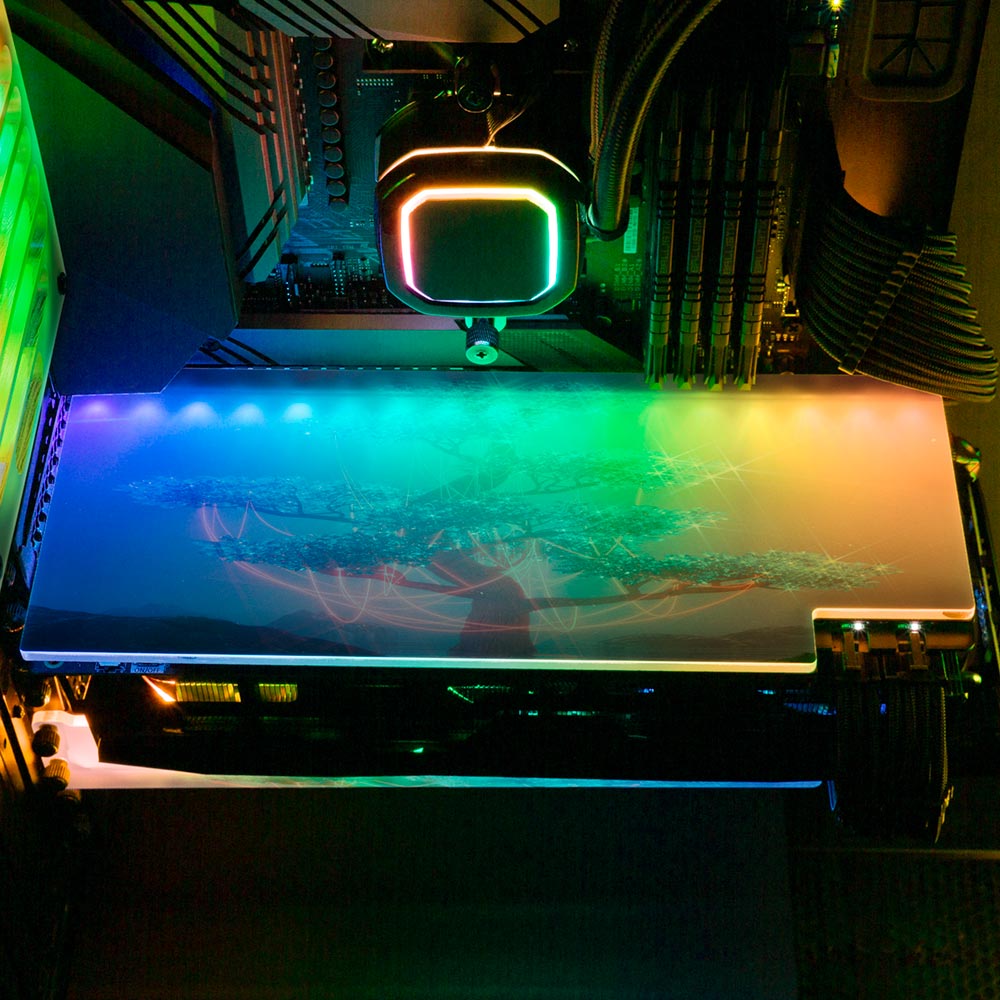 White Light RGB GPU Backplate - Itwasleo - V1Tech