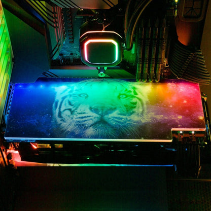 White Tiger Nebula RGB GPU Backplate - Nogar007 - V1Tech