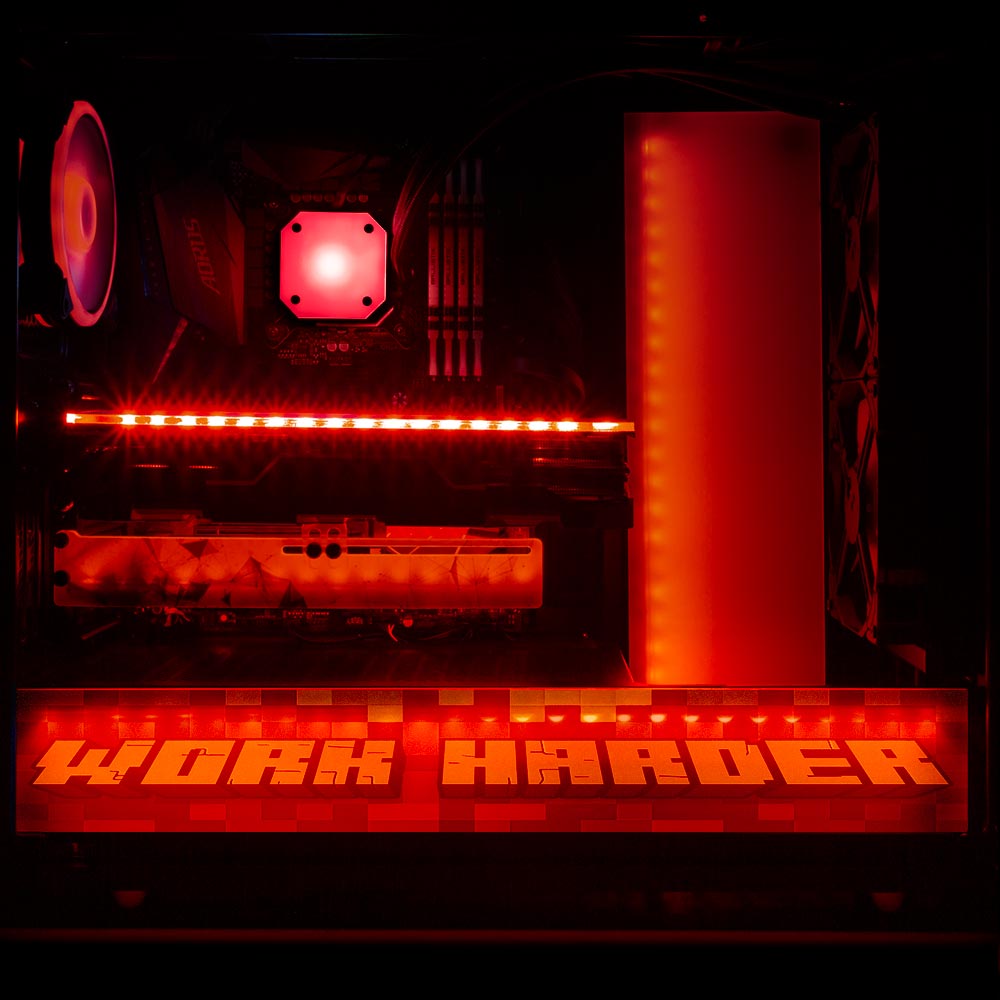 Work Harder RGB PSU Shroud Cover - Devil May Create - V1Tech