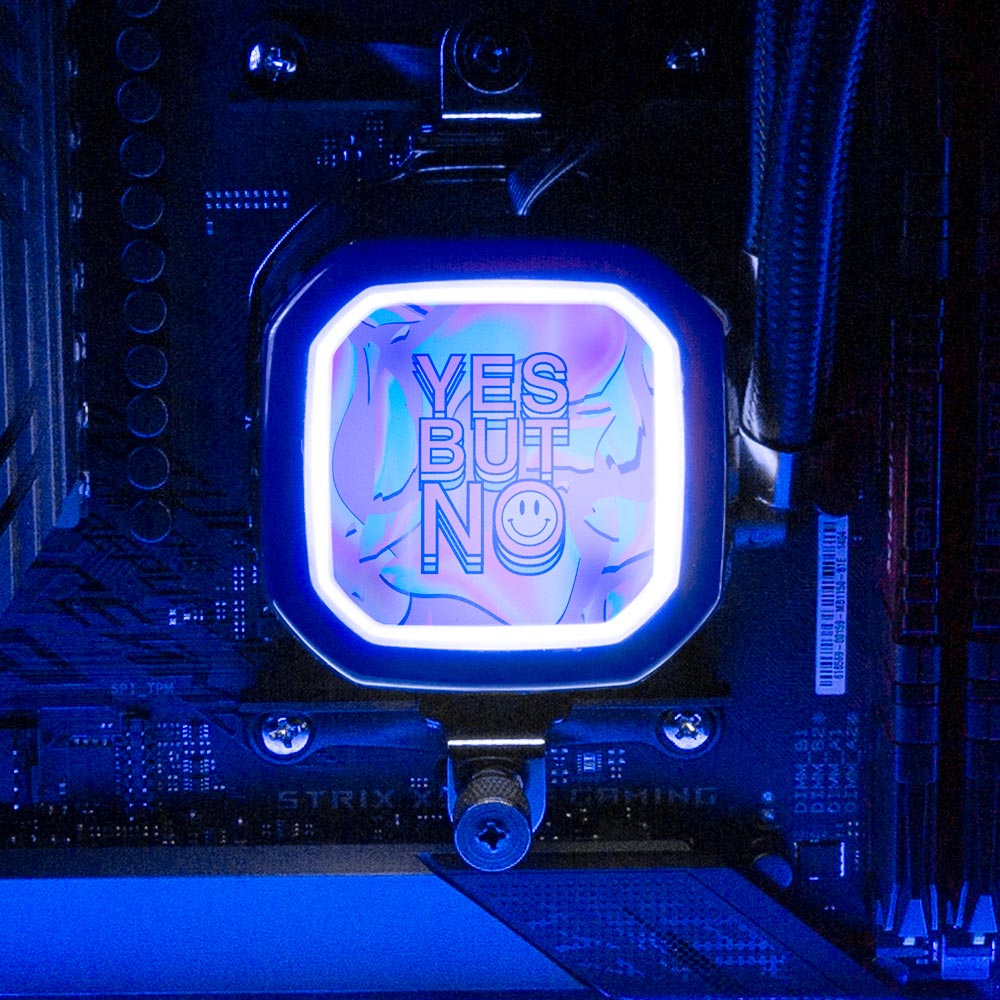 Yes But No AIO Cover for Corsair RGB Hydro Platinum and Pro Series (H100i, H115i, H150i, H100X, XT, X, SE, H60) - Javilostcontrol - V1Tech
