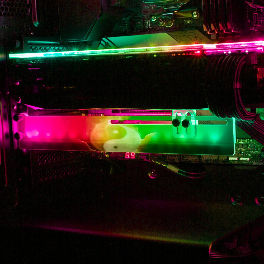 Yin Yang RGB GPU Support Bracket - Ismaeel Shaikh - V1Tech