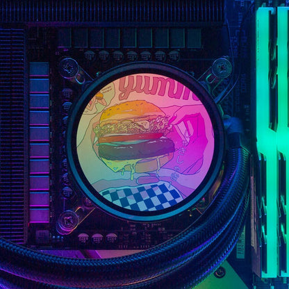 Yummy AIO Cover for DeepCool Castle 240EX 280EX 360EX Addressable RGB - Annicelric - V1Tech